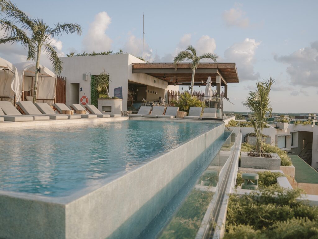 Rooftop pool at Aloft Tulum