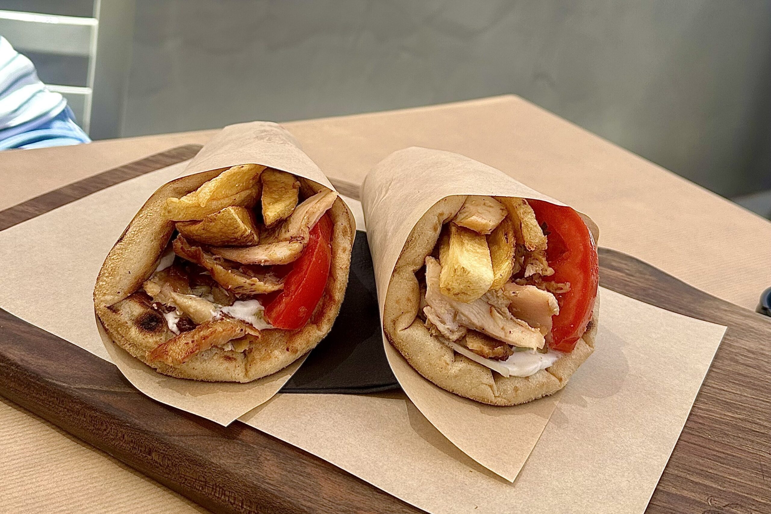 gyros from pitogyros in santorini greece