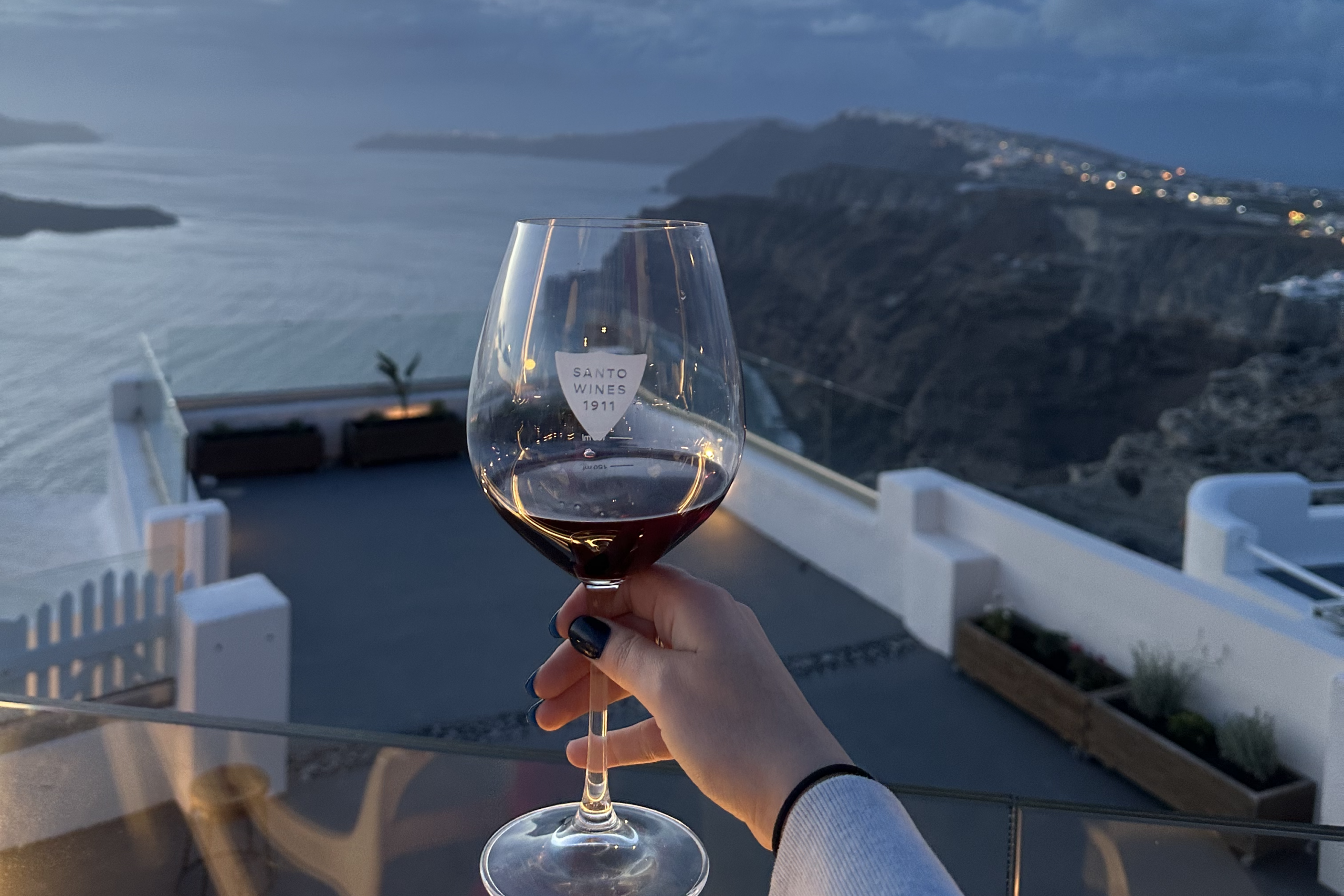 View from Santo Wines in Santorini