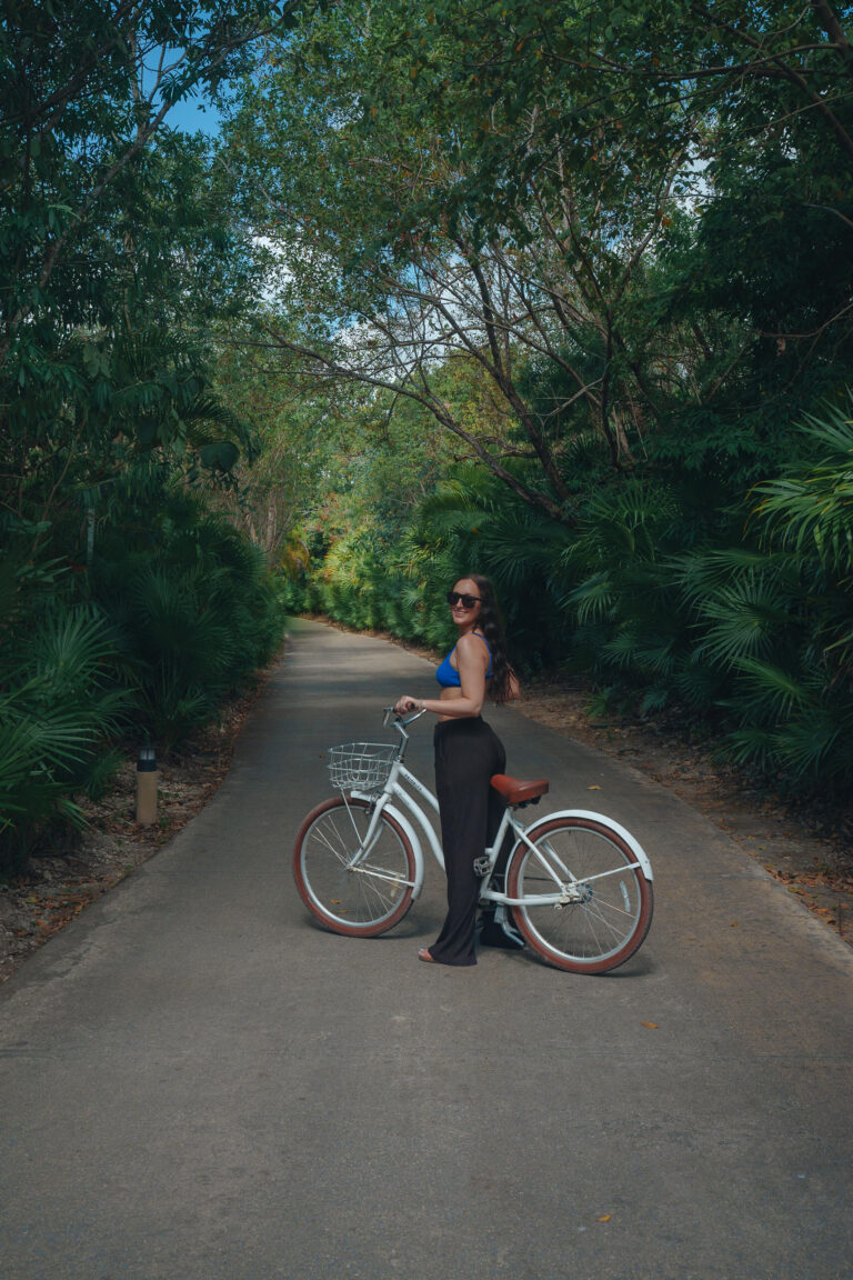 bike riding through the jungle in Riviera Maya